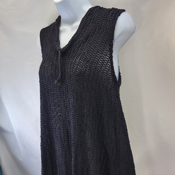 Rendezvous Black Knit Swim Coverup Size Small - Picture 2 of 6
